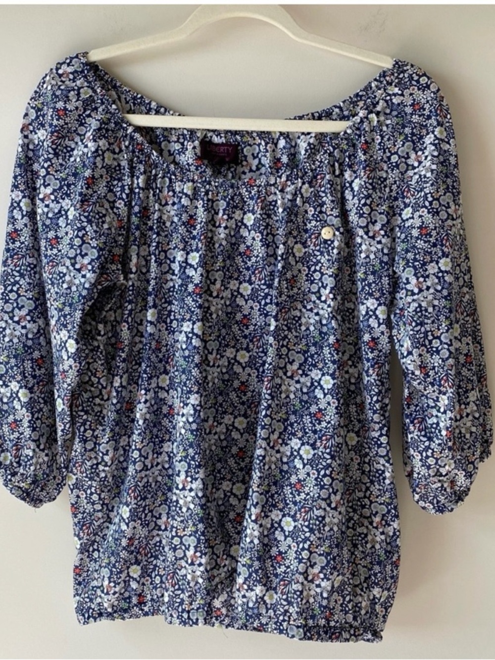 J. Crew x Liberty London Floral Boho cotton top June’s Meadow Sz M
